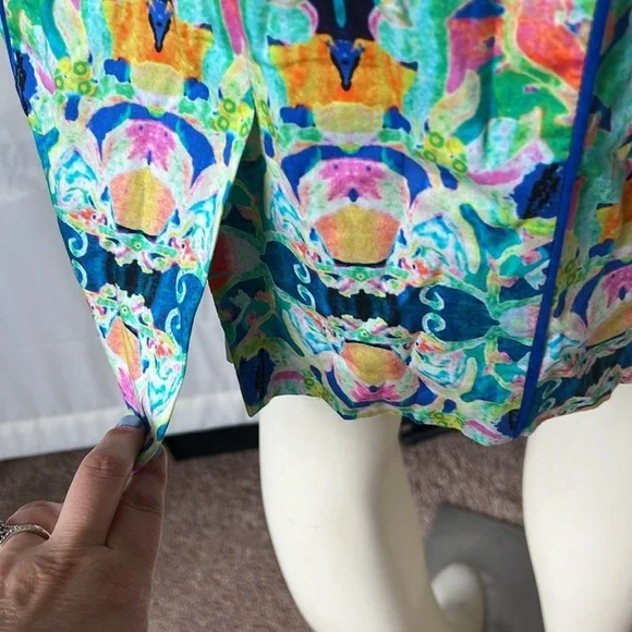 Milly NY Kaleidoscope Mesh Racer Sheath Dress - Picture 7 of 8